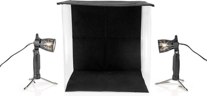 Actual product image Nedis Photo Studio Kit | 400 lm | Foldable | Backgrounds incl. | Carrying bag included | Black (Folding reflector, 43 cm)