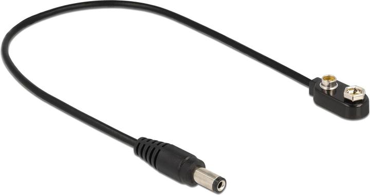 Produktbild Delock DC Stromkabel 5,5 x 2,1 mm Stecker zu Anschluss für Blockbatterie 9 V (0.30 m)