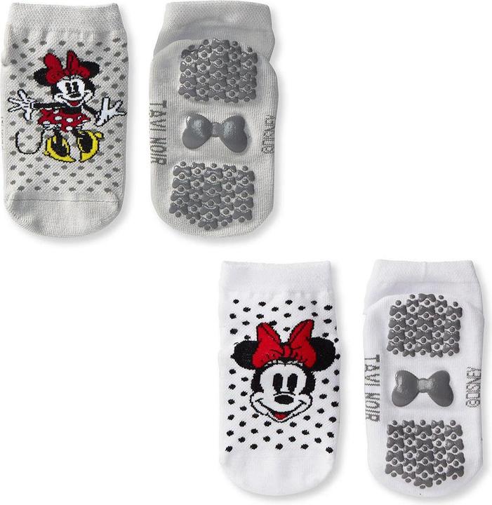 Actual product image Tavi Noir Training Socks Disney Grip Kids Low Rise M, Minnie Pack (pack of 2, M/L)