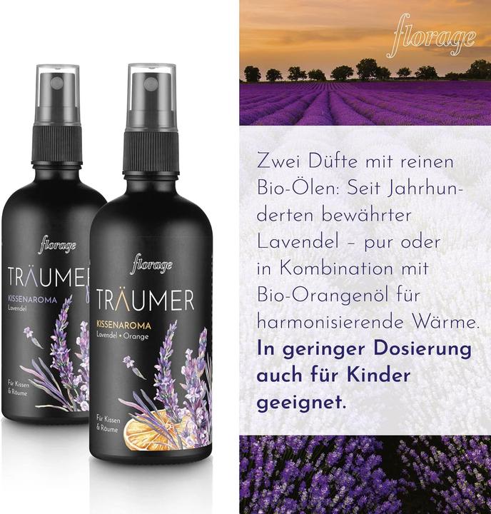 Immagine prodotto Florage Bio Raumspray Kissenspray TRÄUMER PUR Lavendel 100 ml (100 ml)