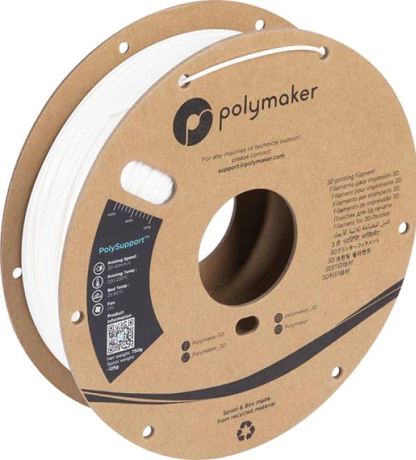 Produktbild Polymaker PD04002 Polysupport Breakaway Filament Supportmaterial 2.85 mm 750 g (2.85 mm, 750 g, Weiss)
