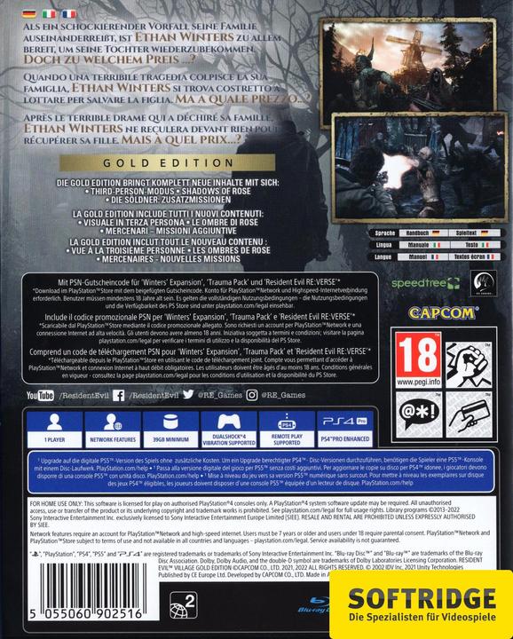 Produktbild Capcom Resident Evil Village - Gold Edition (Free Upgrade to PS5) (PS4, IT, DE, FR)