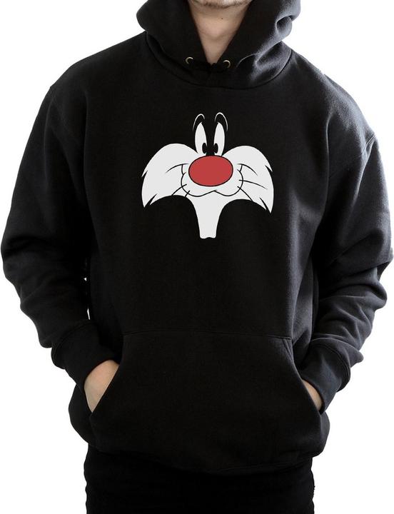 Immagine prodotto Looney Tunes Sylvester Big Face Felpa con Cappuccio Uomo (L)