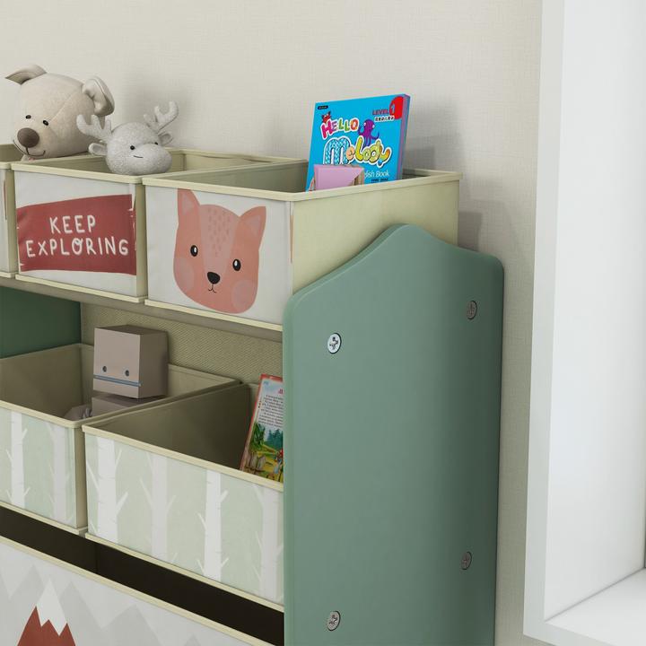 Actual product image Hexbots Kinderzimmerregal MDF, Vliesstoff Grün