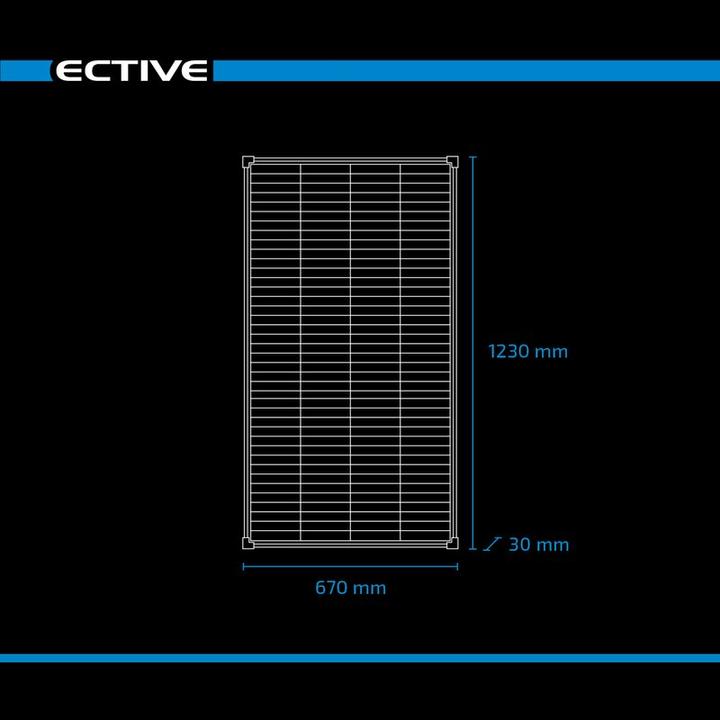 Produktbild Ective Schindel Solarmodul 12V 170W Solarpanel Schindeltechnik Solar PV Modul (170 W, 7.90 kg)