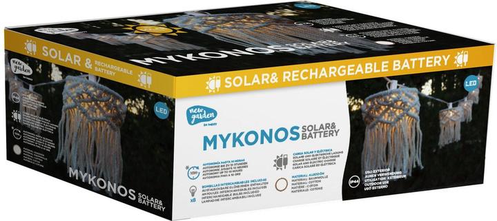Newgarden MYKONOS Ghirlanda luminosa a LED in cotone solare 8m E12 IP44 (E12, IP44)