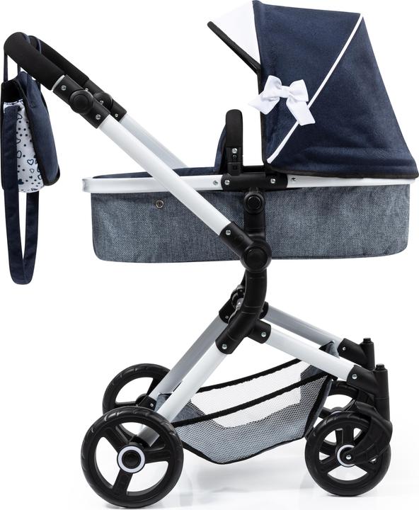 Productafbeelding Bayer Design 18481AB Neo Vario Combi Poppenwagen met Tas, Blauw, Wit