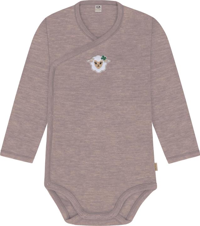 Actual product image Normani Set of 3 baby body wrap long sleeve toddler bodysuit made from merino wool - 9357 (50)