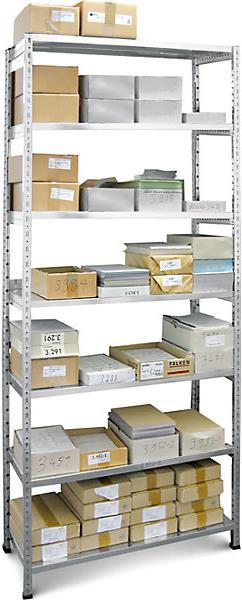 Actual product image kaiserkraft boltless shelving, zinc plated, 7 shelves