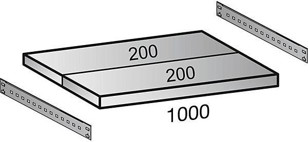 Actual product image kaiserkraft boltless shelving, zinc plated, 7 shelves