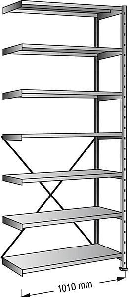 Actual product image kaiserkraft boltless shelving, zinc plated, 7 shelves