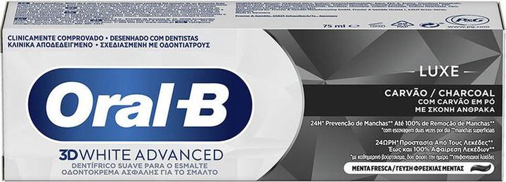 Oral-B 3d White Advanced Charcoal Toothpaste Frischer Minzgeschmack Tube 75 Ml (75 ml)