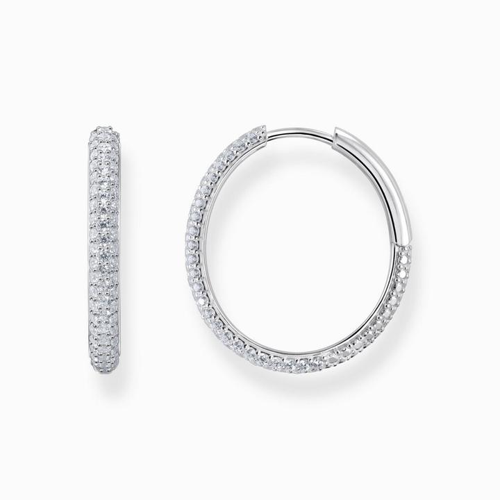 Produktbild Thomas Sabo Creolen mit weissem Zirkonia-Pavé (925er Silber)