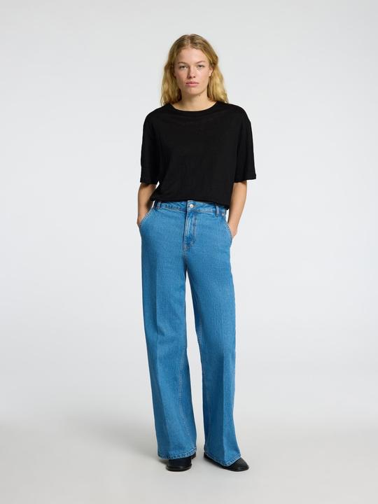Actual product image Selected Femme Linen T-Shirt (S)