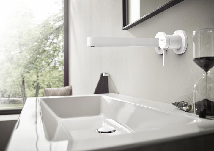 Immagine prodotto hansgrohe Set di finitura FINORIS per miscelatore a 2 fori per lavabo da 225 mm, bianco opaco