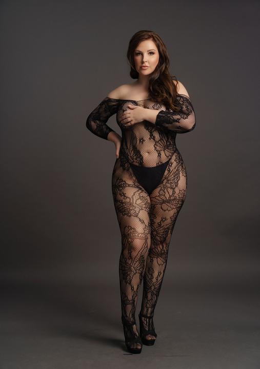 Actual product image Le Désir Lace Sleeved Bodystocking - OSX (One size)