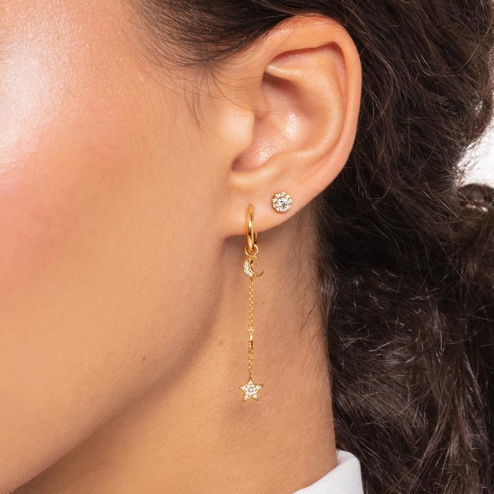 Image du produit Thomas Sabo Créole simple avec pendentif lune en or (Argent 925)