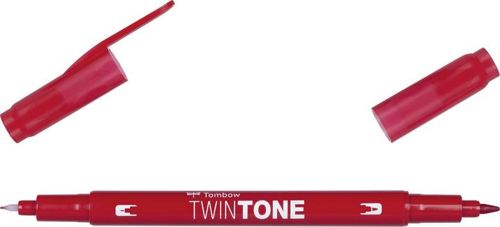 Actual product image Tombow Twintone fiber pen (75, Strawberry Red, 1 x)