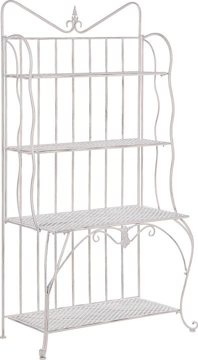 Immagine prodotto Beliani Scaffale da giardino beige in metallo a 4 ripiani ripiegabili PAVONA