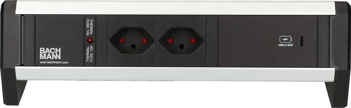 Actual product image Bachmann Desk socket strip DESK 1, 2x T13, 1x USB C (2 x, Type 13, USB-A, USB-C)
