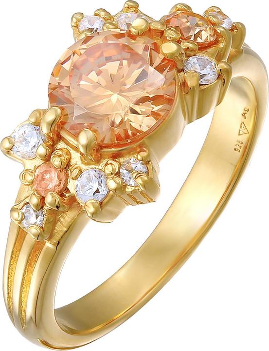 Image du produit Elli PREMIUM Bague Cocktail Déclaration Zirconia 925 Argent (52, Argent 925)