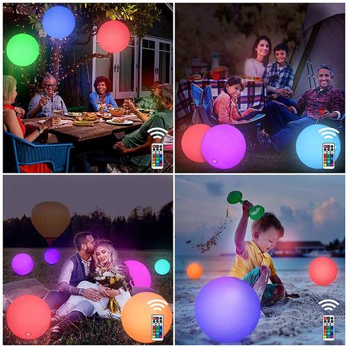 Actual product image Minhgoring Inflatable beach ball with LED (Ø 40cm) - multicolour and remote control