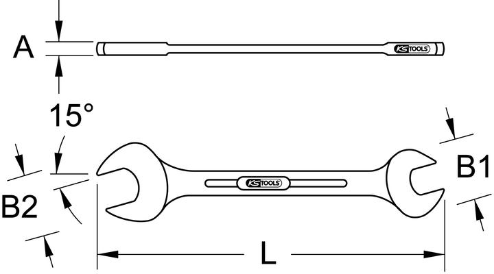 Produktbild KS Tools Doppel-Maulschlüssel (18 mm)