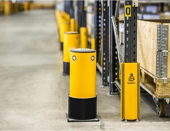 Actual product image A-Safe RackGuard shelving unit collision guard