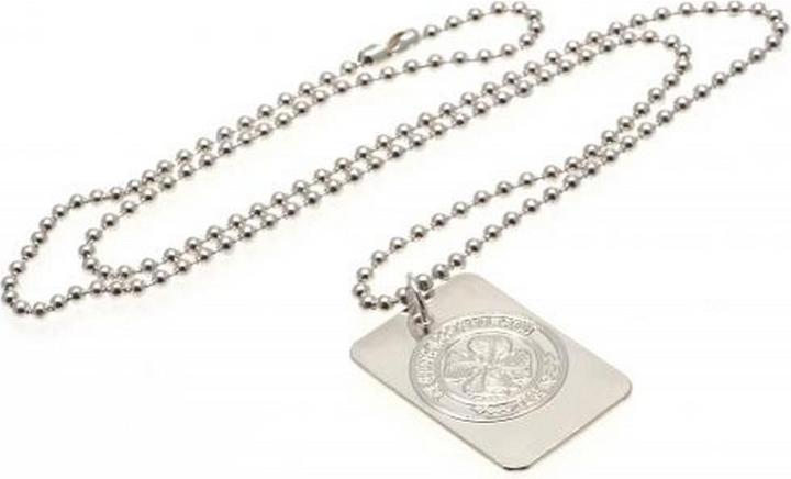Celtic FC Erkennungsmarke und Kette Versilbert (100% Silber)