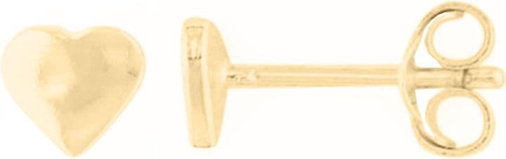 Actual product image Leyda Heart stud earrings (Silver 925 1 micron yellow gold-plated 18 K)