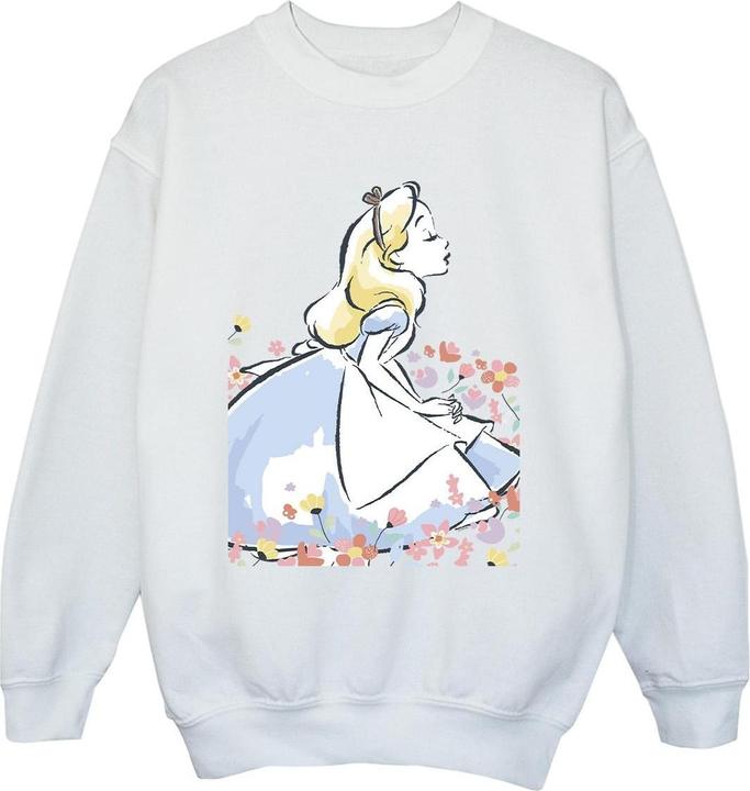 Produktbild Disney Alice In Wonderland Sketch Flowers Sweatshirt Jungen (140, 146)