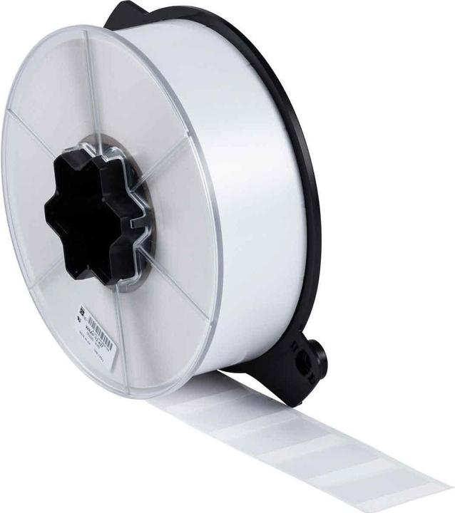 Immagine prodotto Brady WRAP-12-427, vinile, opaco, bianco/trasparente, 50,80 x 12,70(38,10) mm, autolaminante, permanente