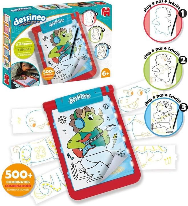 Immagine prodotto Jumbo Personaggi di Dessineo Tavolo da disegno passo dopo passo