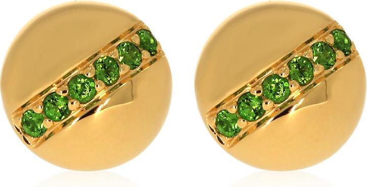 Produktbild Xen Ohrstecker mit 12 Chromdiopside ca. 0,26 ct. vergoldet (925 Sterling Silber)