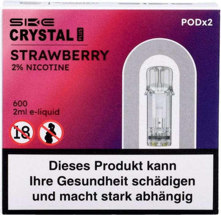 SKE Crystal Plus Strawberry Burst - E-Pod refill - 2 pcs. à 2 ml (Strawberry)