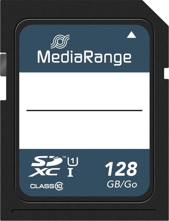 Image du produit MediaRange Carte SD SDXC CL.10 UHS-1 (128 Go, SD, U1, UHS-I)