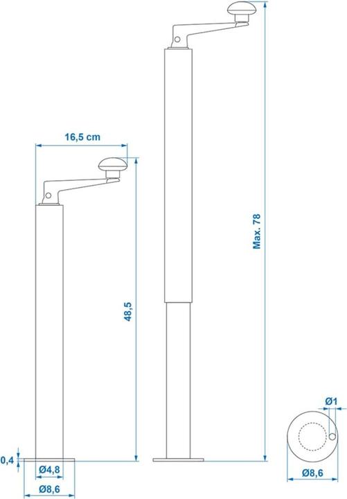 Produktbild ProPlus Abstellstütze ausdrehbar