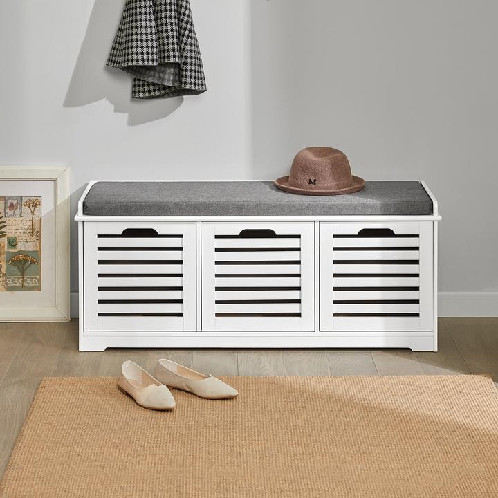 Image du produit SoBuy Schuhbank mit Sitzkissen (105 cm)