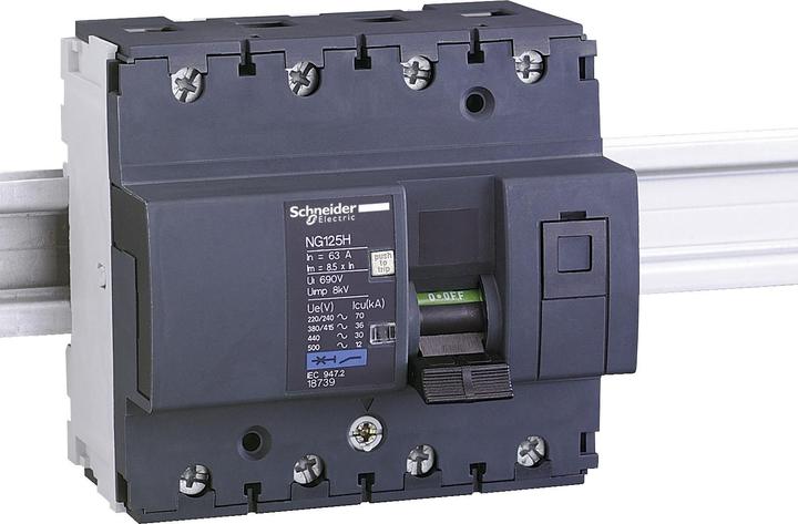 Produktbild Schneider Electric Leistungsschalter NG125H, 4-polig, 10A, 18732