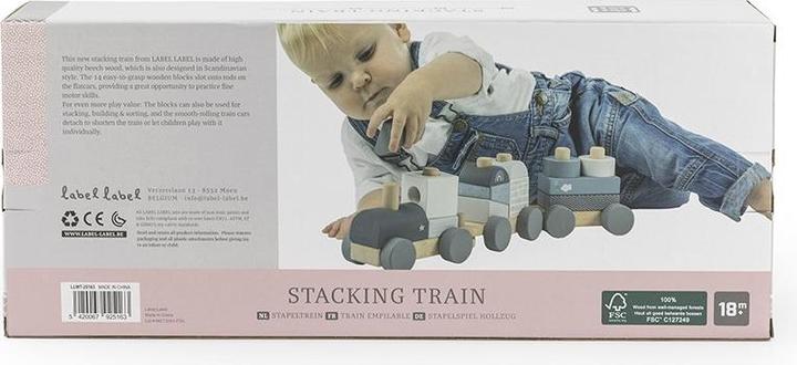 Actual product image Label Label Eisenbahn aus Holz - Pink