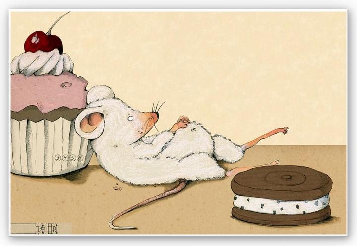 Produktbild Trenddeko Loske - Maus mit Muffin (30 x 20 cm)