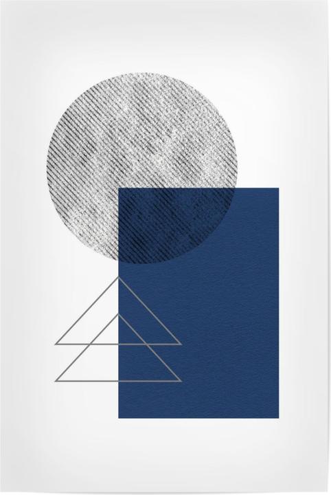 Produktbild artboxONE Blue navy geometric (20 x 30 cm)