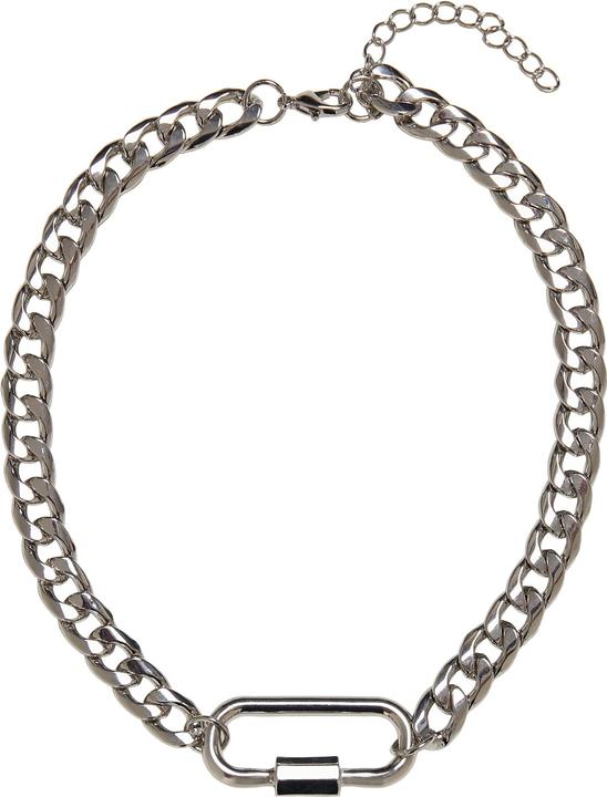 Actual product image Urban Classics Fastener Necklace - 17142 (Iron, Zinc)