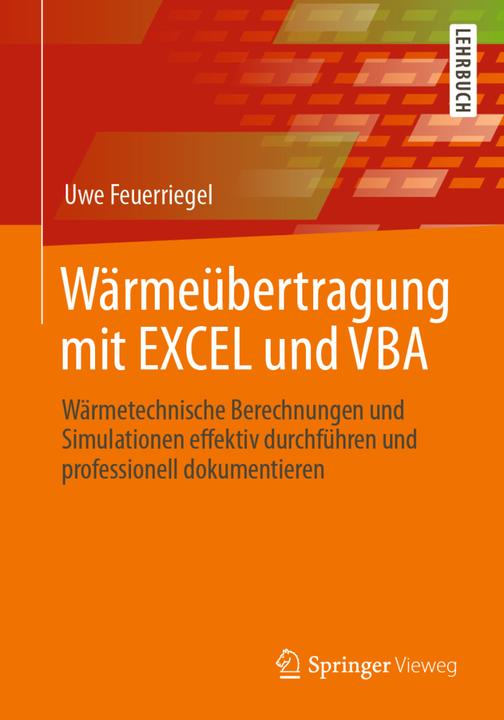 Immagine prodotto Wärmeübertragung mit EXCEL und VBA (Tedesco, Uwe Feuerriegel, 2021)