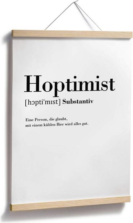 Produktbild Trenddeko Grammatik - Hoptimist (50 x 60 cm)