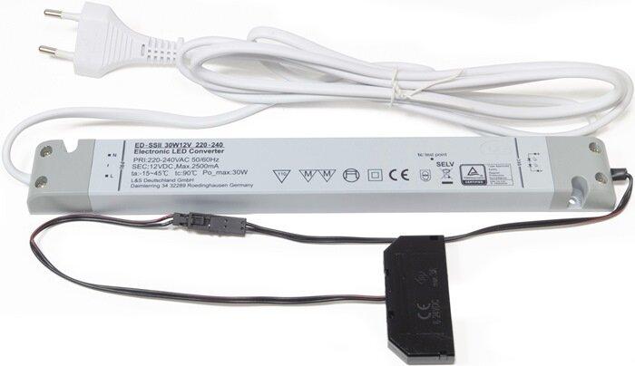 Produktbild L&S LED-Konverter 230 V 12 V 30 W 6-fach Verteiler (6 x, 2 m)