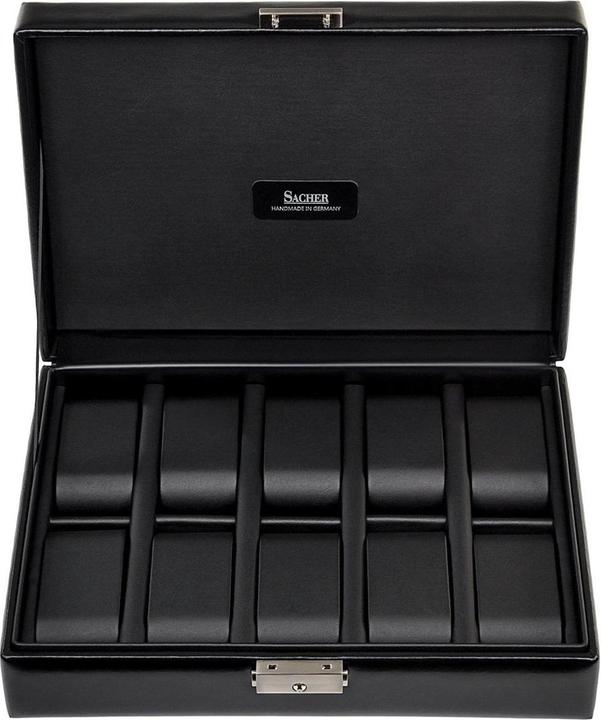 Immagine prodotto Sacher 2018.0104N04 - Custodia per 10 orologi nera esclusiva in pelle nera