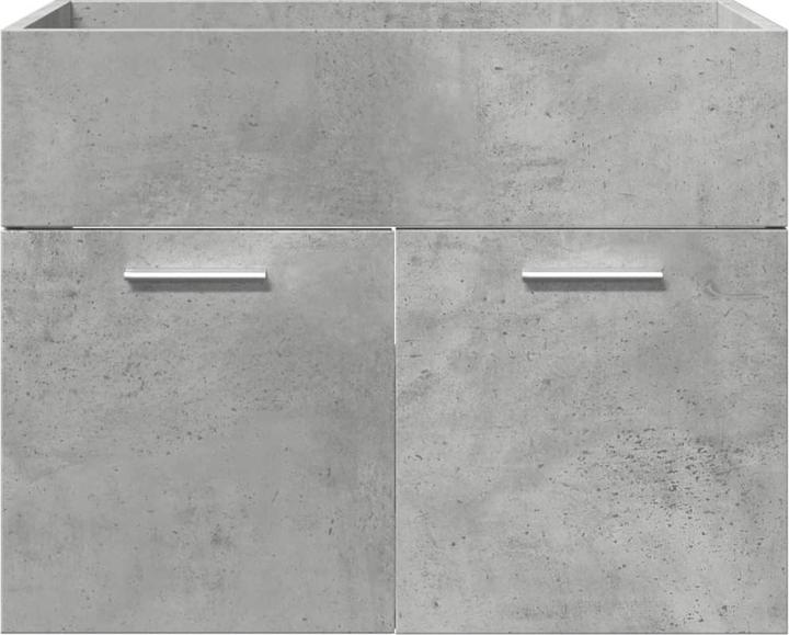 Immagine prodotto VidaXL Set di mobili da bagno Mobile per vanità Specchio da bagno Armadietto 4 pezzi grigio cemento