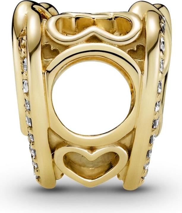 Produktbild Pandora 14k Gold Funkelnde Verschlungene Herzen Charm (Metalllegierung vergoldet)