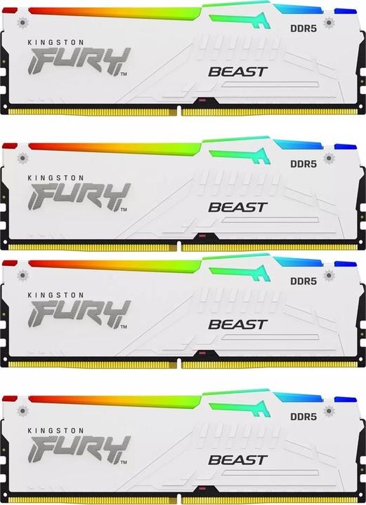 Actual product image Kingston D5 64GB 6000-40 Beast RGB wh K4 KFY XMP (4 x 16GB, 6000 MHz, DDR5 RAM, DIMM)